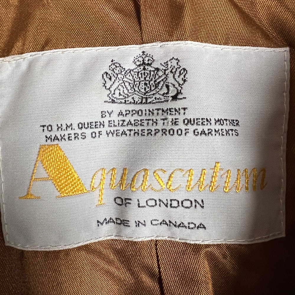 Aquascutum Wool Cashmere Belted Camel Overcoat 44 Tall Double Breasted Luxury - Picture 6 of 9
